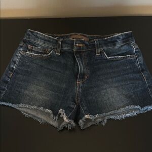 Joes Dark Wash Frayed Denim Shorts